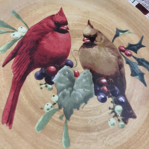Cardinal Winter Greetings Everyday Lenox Lunch Plate - Picture 3 of 5
